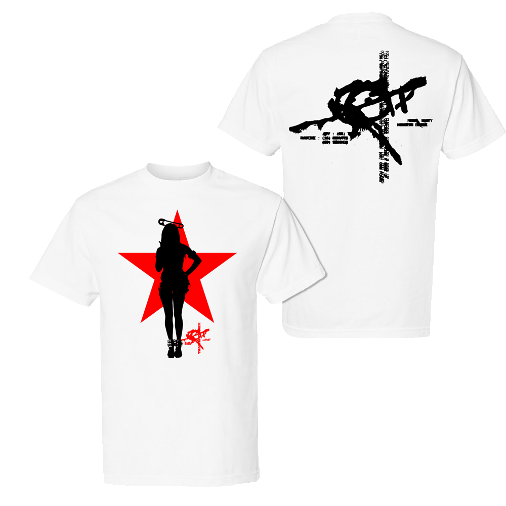 Rico Pin Up Star White T-Shirt - Preorder