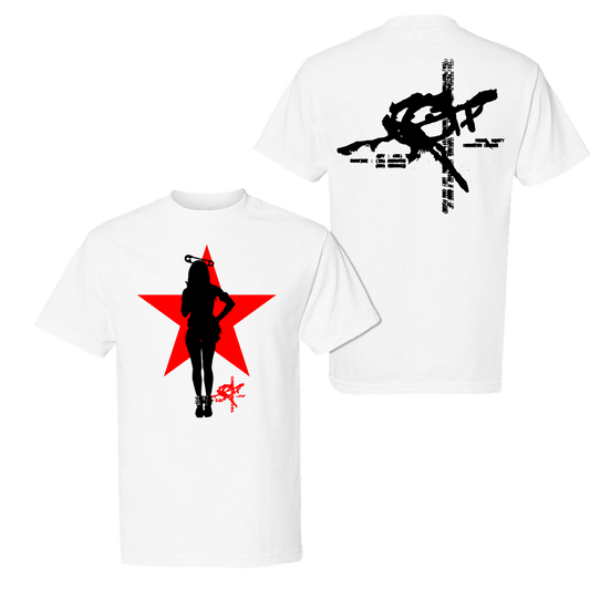 Rico Pin Up Star White T-Shirt - Preorder